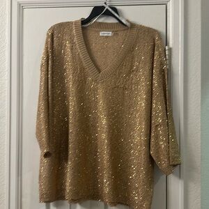 Gold sequin Calvin Klein shirt size 2X